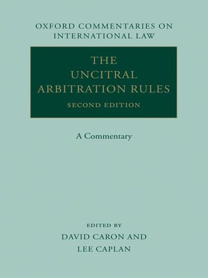 cover image of The UNCITRAL Arbitration Rules